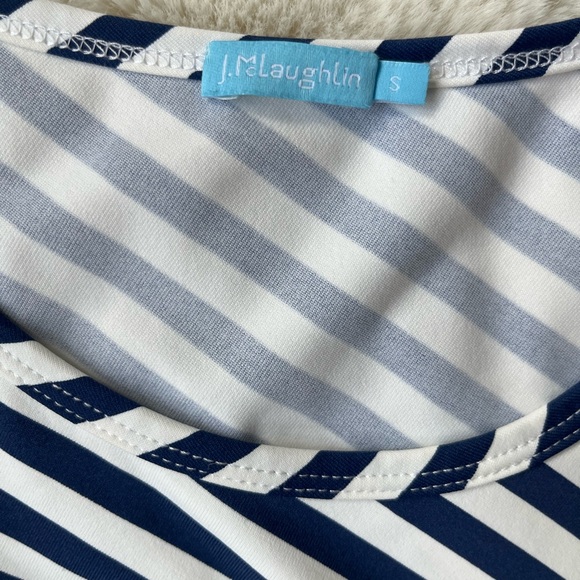 J. McLaughlin Navy and White Striped Dress, small - Picture 2 of 7